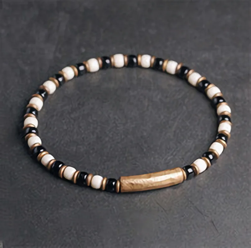 Minimalista Chakra Multi Smalto di Colore Mini Borda il Braccialetto di Rame di Fascino Della Boemia Guarigione Collocazione Boho chic Piccolo