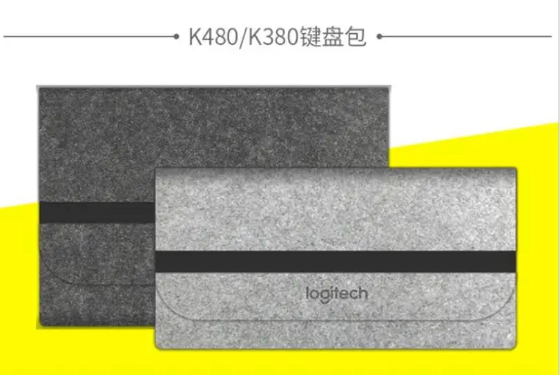 Anti şok klavye çantası kompakt esnek taşınabilir seyahat aksesuarları keçe koruyucu kapak taşıma çantası Logitech K380 K480