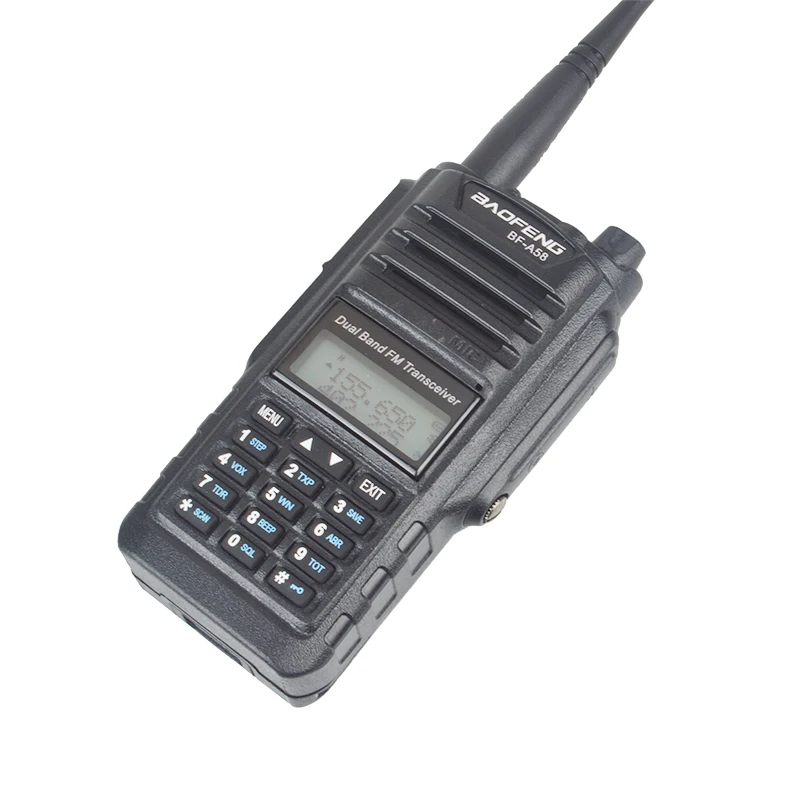 Baofeng-walkie-talkie BF-A58 VHF UHF de doble banda IP67, radio bidireccional FM portátil, resistente al agua, 136-174MHz, 400-520MHz