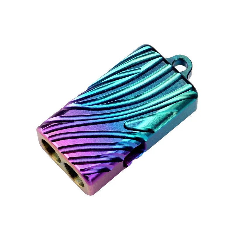 Outdoor EDC Aluminum Alloy Whistle High Quality Colorful Whistle Hanging Buckle