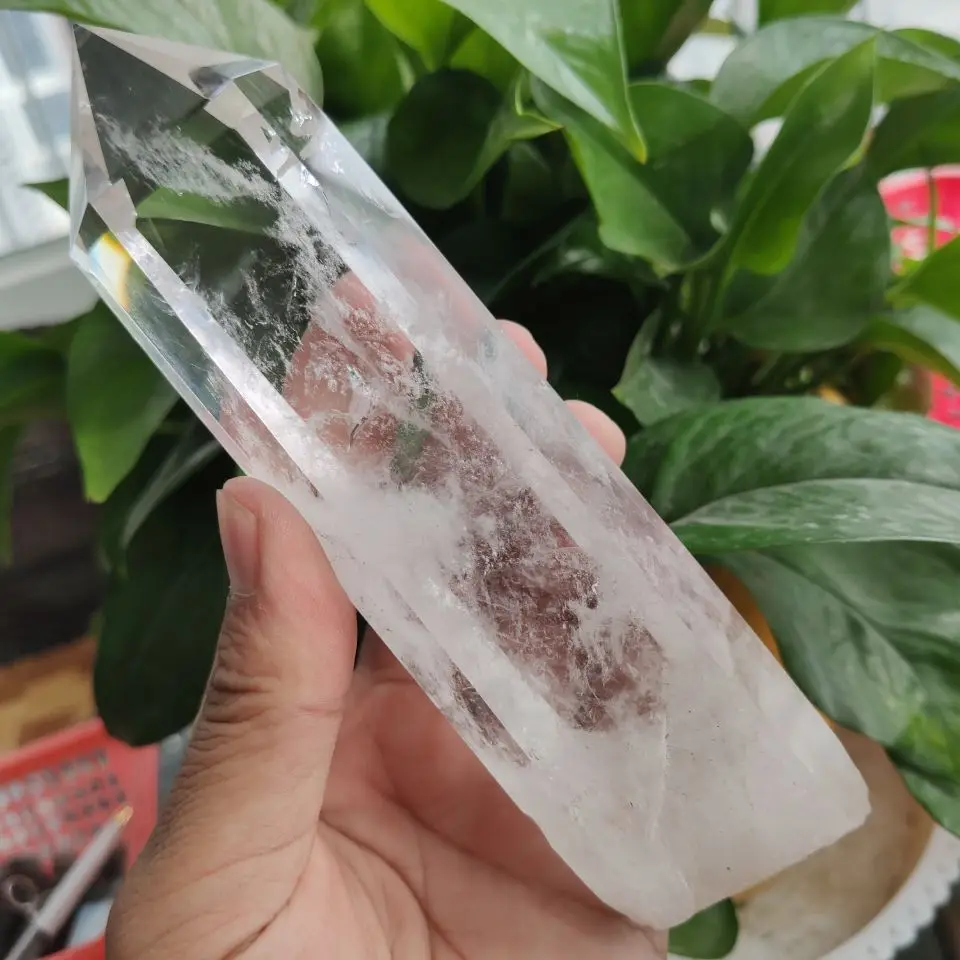 

1pcs 310g Natural Clear White Quartz Crystal Point Healing Wand Mineral Specimen