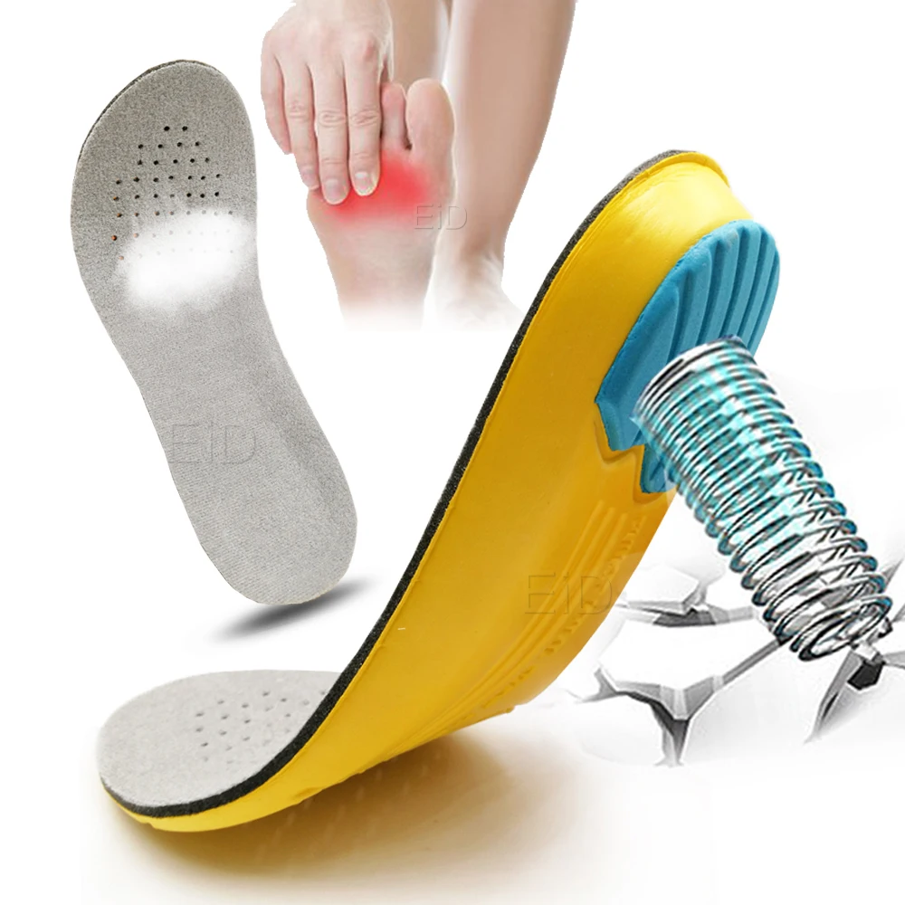 EiD Plus Size Schuheinlagen, weiche Sport-Einlegesohlen, Memory-Schaum, atmungsaktiv, für Outdoor-Läufe, Silikon-Gel-Polster, orthopädische Einlegesohlen – Detail 1