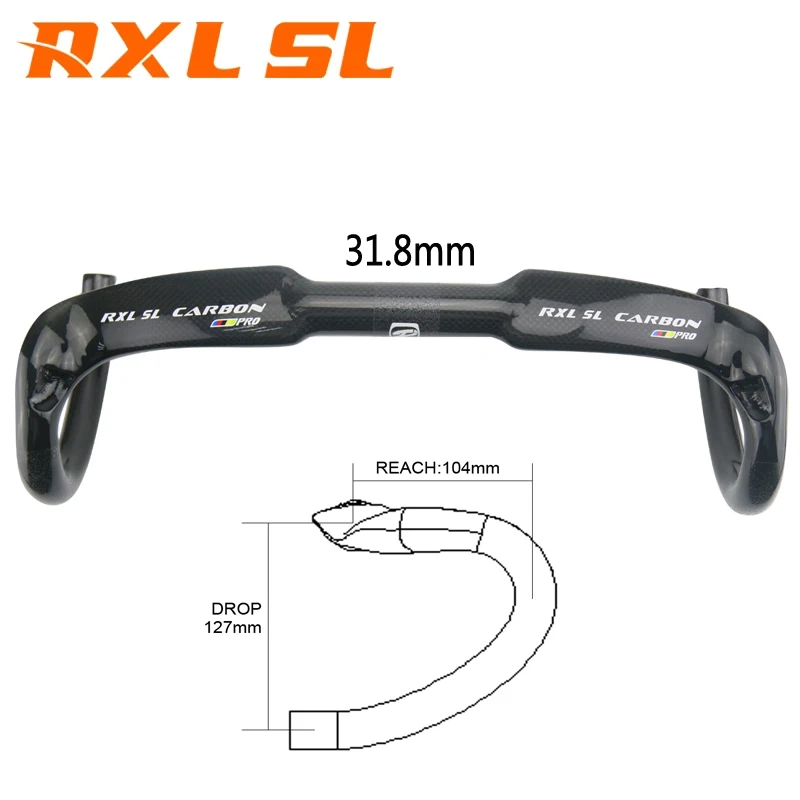 RXL SL Bicycle Handlebar Carbon Road Handlebar 31.8mm 3K/UD Gloss/Matte Carbon Fiber Handlebar Road Bike Handlebars Cycling Part