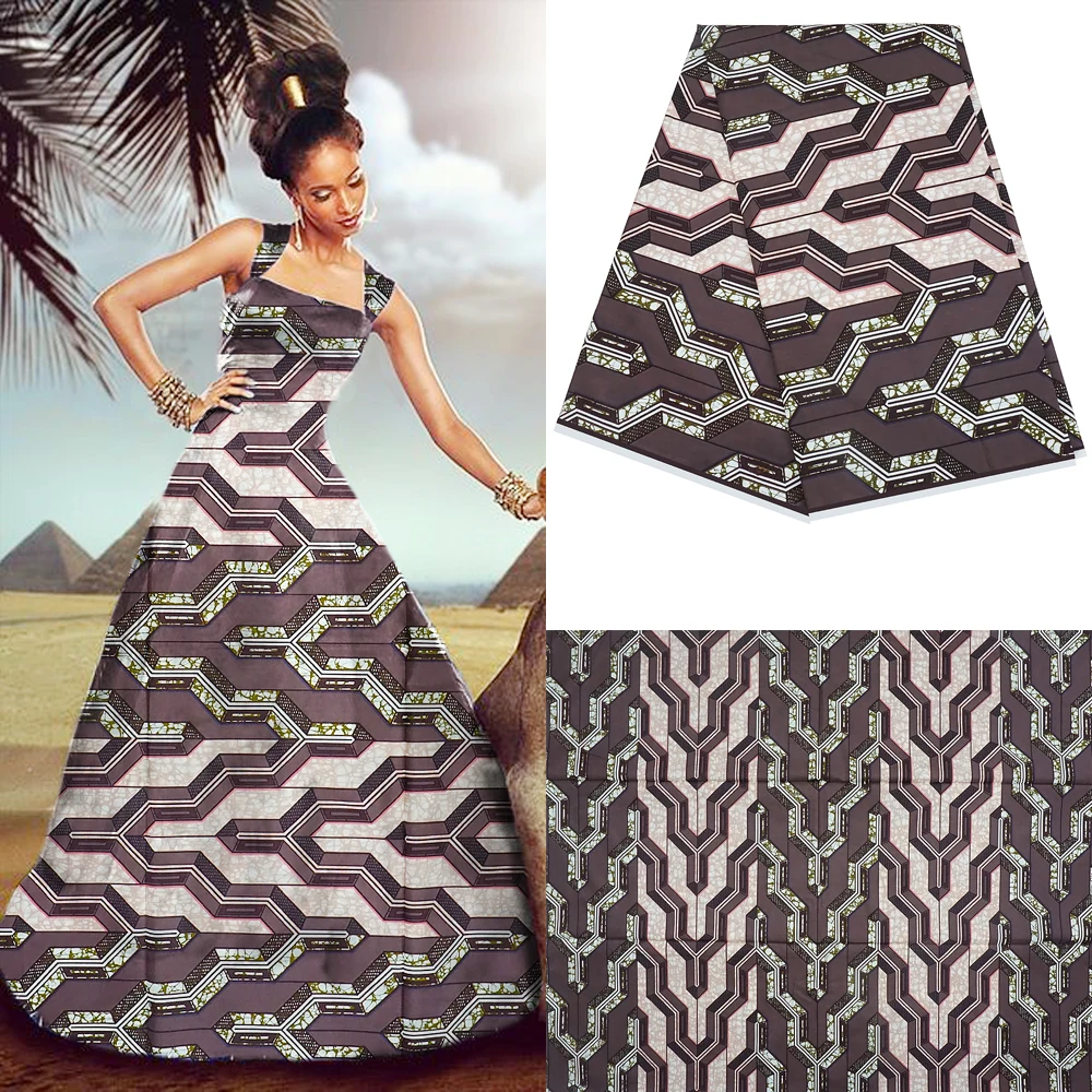 Afrikanische Ankara Stoff Wachs Druck Pagne Nähen Material Zubehör DIY Handwerk Original Batik Echt Wachs Stoff Für Party Kleid