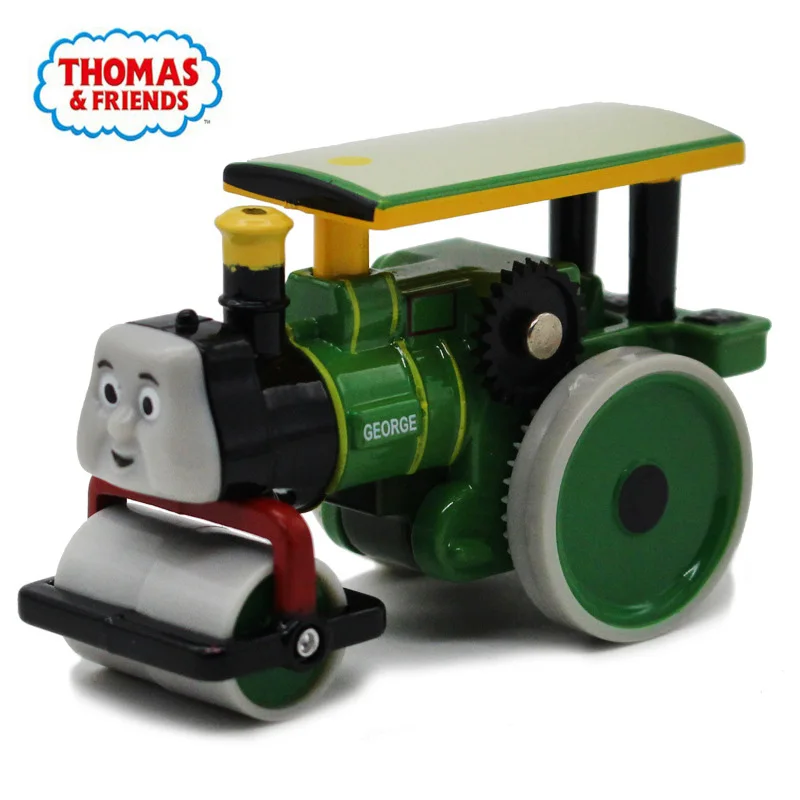 1:43 Metal Vehicles Toy Thomas And Friends  Locomotive Road Roller George Magnetic Train Model Children Toy Cars Christmas Gift