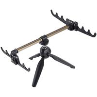 Portable Adjustable Ice Fishing Pole Bracket Fish Foldable Multi Rod Holder Fishing Supplies Triangle Fort Stand Accessory