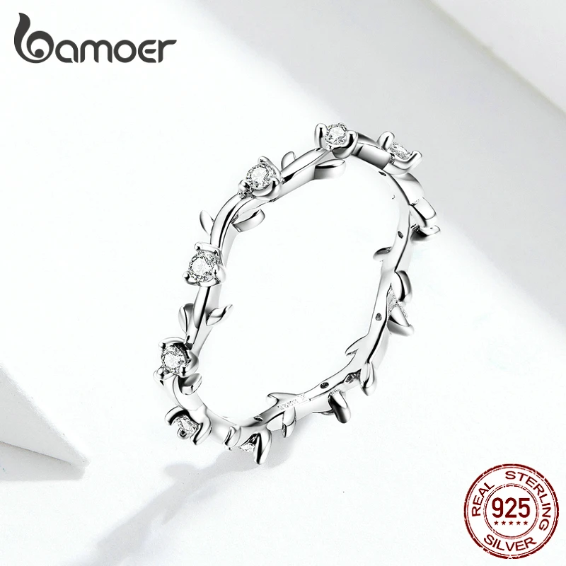 Women's 925 Sterling Silver Stackable Flower Branch Ring
