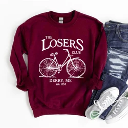 The Losers Club Sweatshirt Vintage Bike Sweatshirt Stephen King's IT Pennywise Hoodie Clown Scary Movies Shirt Horror Sweatshirt