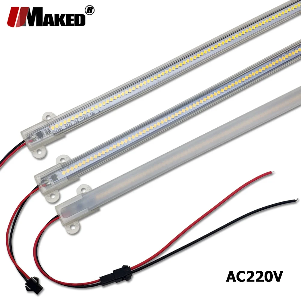 5-10 Pcs Led Bar Licht 220V Hoge Helderheid 8W 50 Cm 30 Cm 72 Leds 2835 led Stijve Strip Energie Besparen Led Tl Keuken Buizen