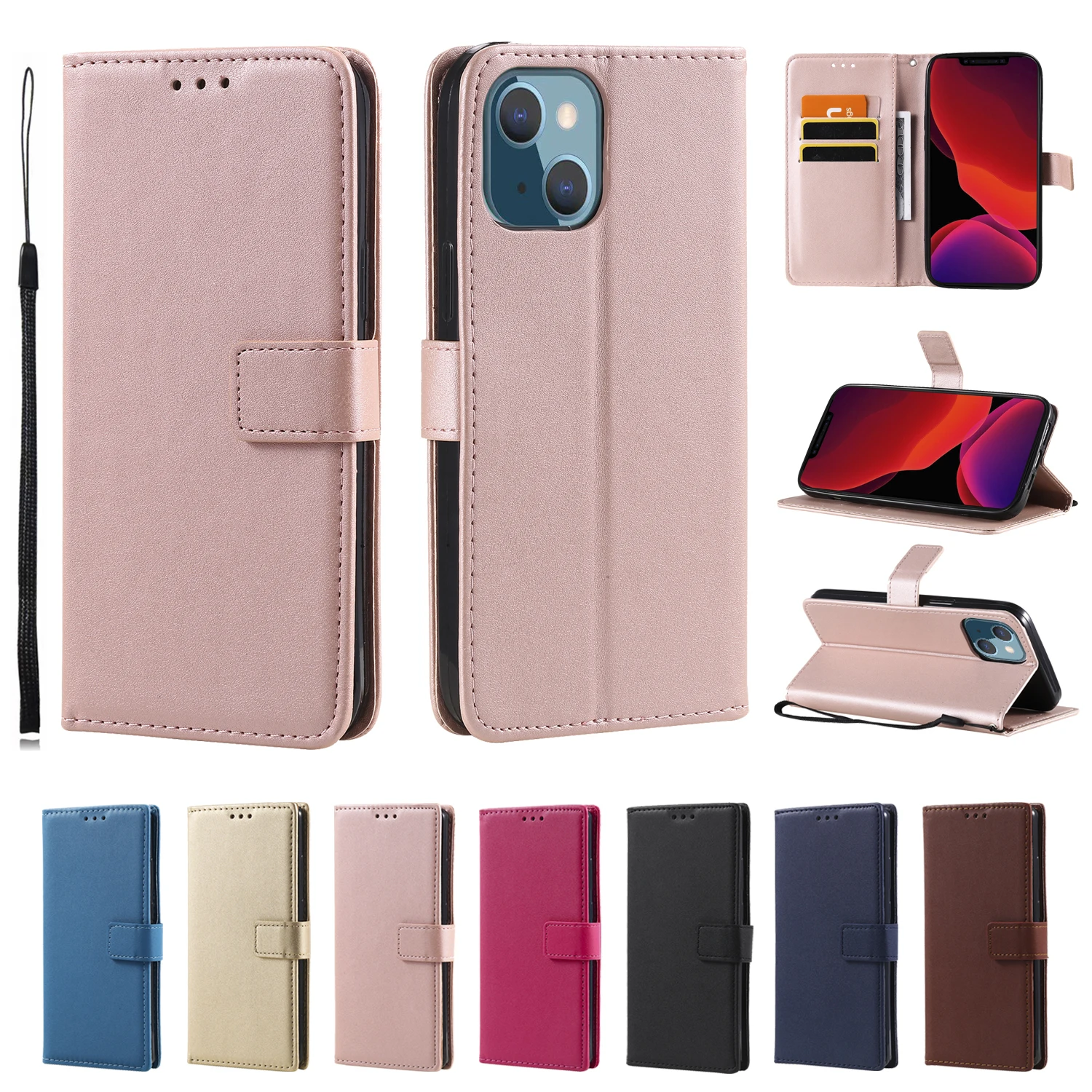 Leather Flip Wallet Case For Samsung Galaxy J1 J2 J3 J4 J5 J6 J7 J8 2015 2016 2017 Plus Pro 2018 Next Core Neo Protect Cover