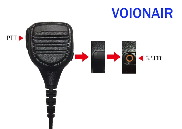 VOIONAIR Mobile Microphone Speaker for EADS TETRA THR8 TH1N Mobile Radio