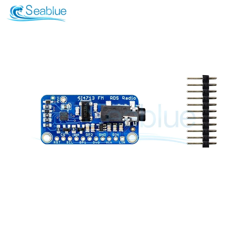 SI4713 Stereo FM Transmitter Left And Right Channel Input LED Indication With Regulator Interface