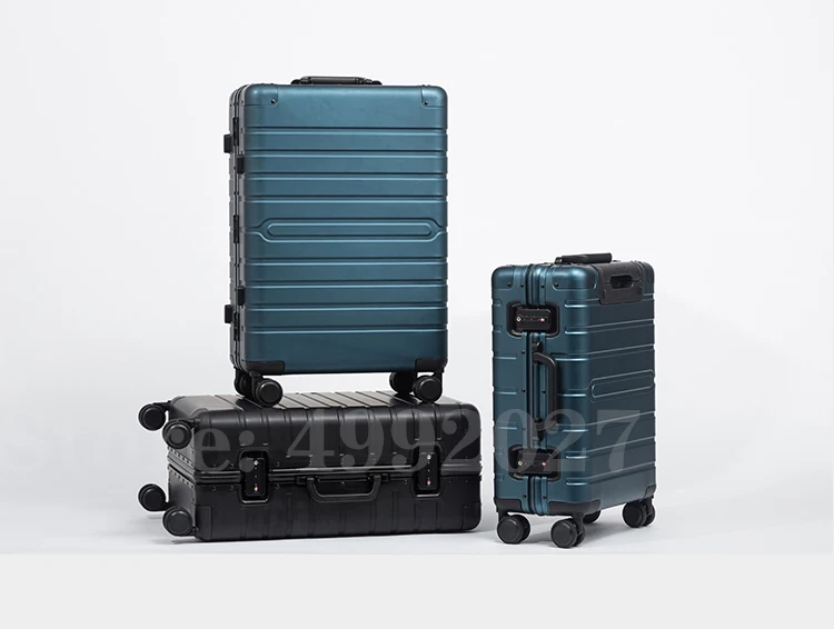 Günstiger 20"24"28" Zoll Koffer 100 % Vollaluminium Reisegepäck Spinner Handgepäck Koffer Trolley Reisetasche Koffer auf Rädern