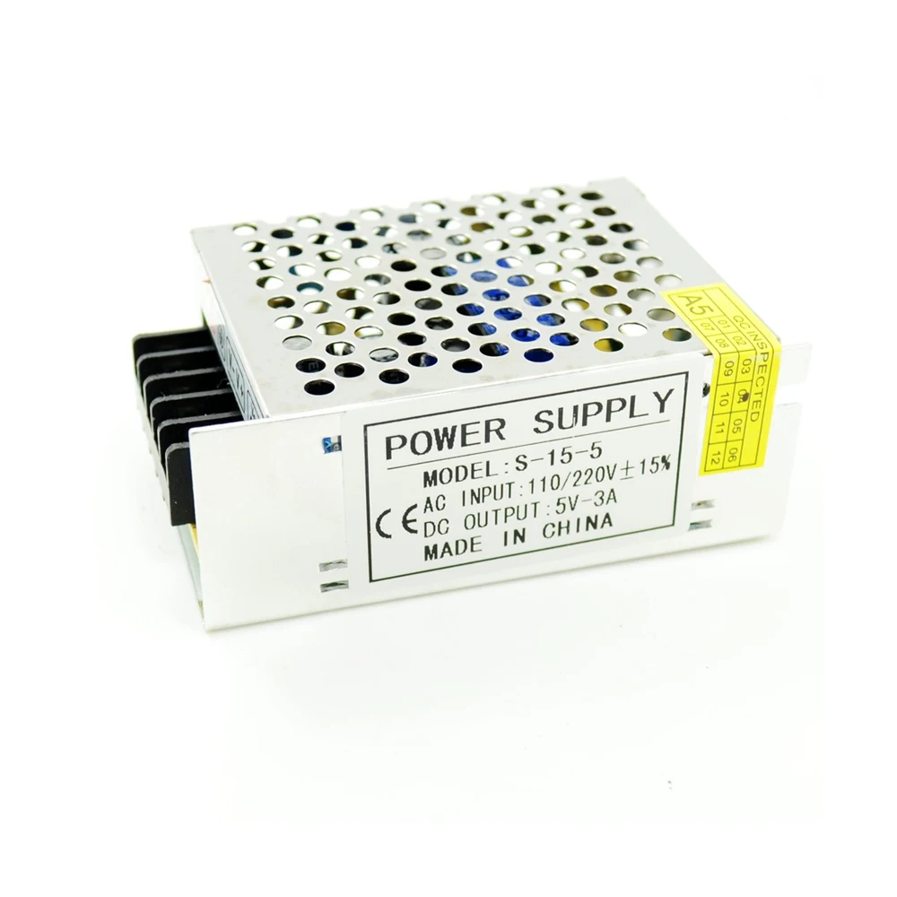 New AC 100-240V to 5V DC 3A Regulated Switching Power Supply