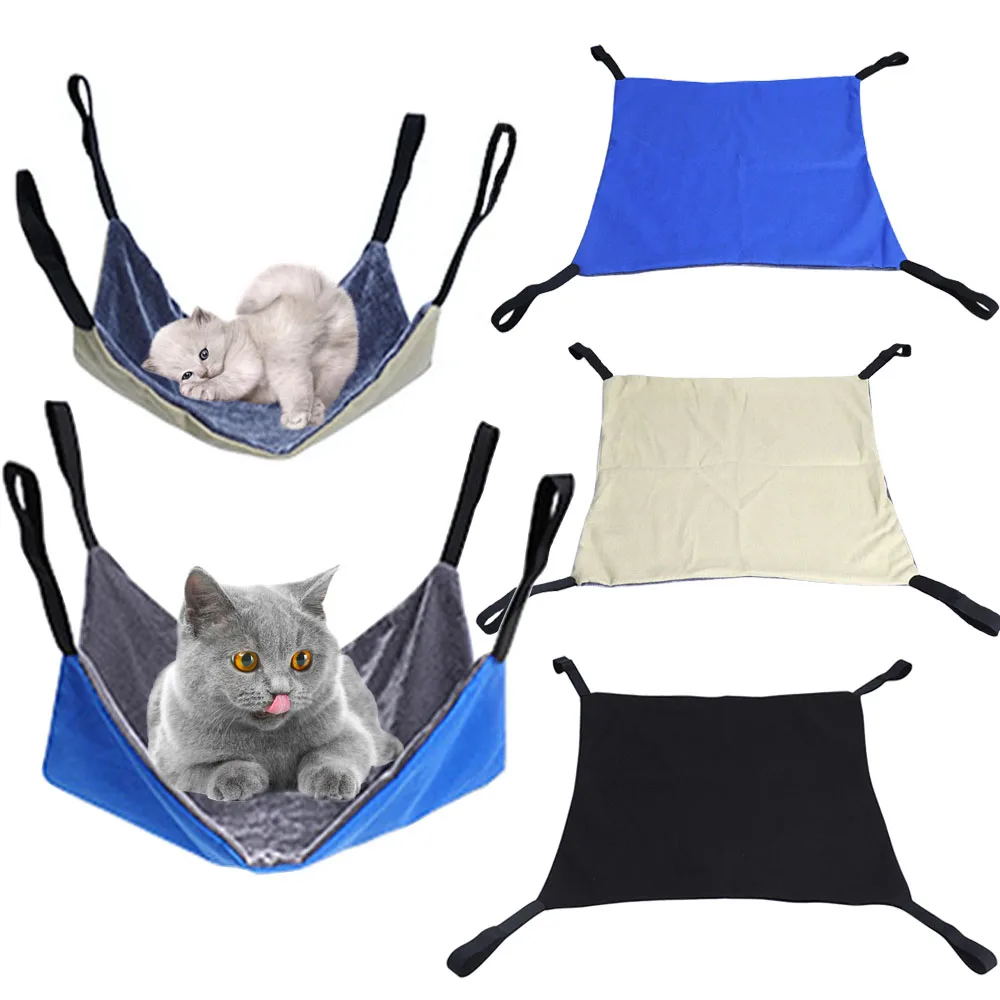 Comfortable Cat Hammock Pet Hanging Beds Cat Sleeping Bag Under Chair Shelf Seat Bed Warm Cat Bed Mat Kitten House Pet Supplies