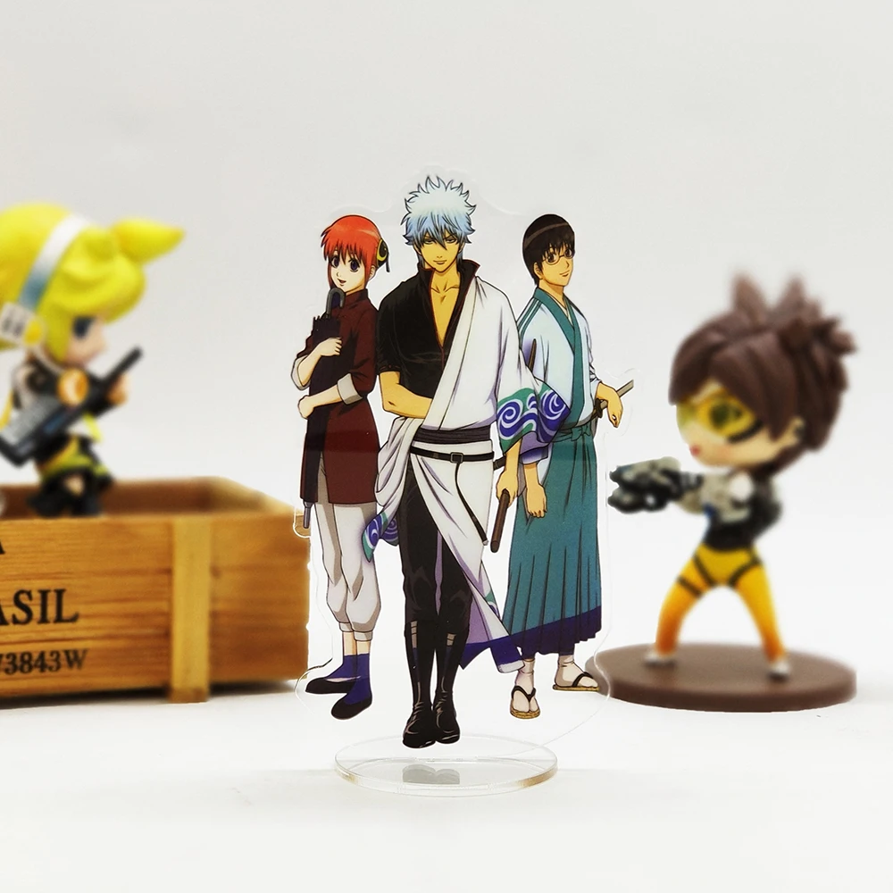 

Gintama Gintoki Kagura Shinpachi acrylic stand figure model plate holder cake topper anime Japanese