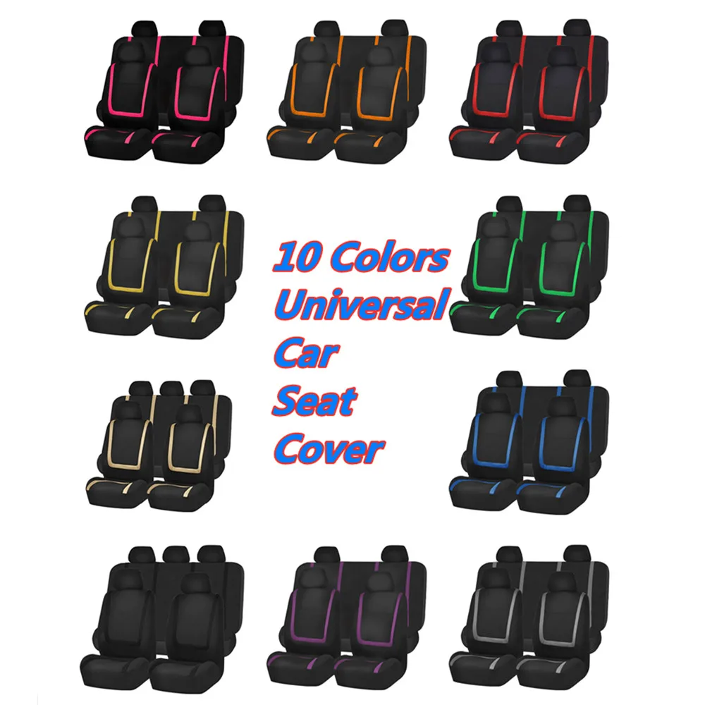 Fabric Car Seat Covers For Hyundai i30 Creta Tucson ix35 Solaris Elantra Santa Fe Kona i40 Getz Palisade Terracan Car Cushion