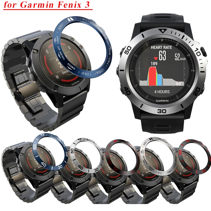 กรอบโลหะแหวนจัดแต่งทรงผมกรอบสําหรับ Garmin Fenix 3 3HR สมาร์ทวอท์ชสแตนเลส Anti-Scratch แหวนป้องกัน