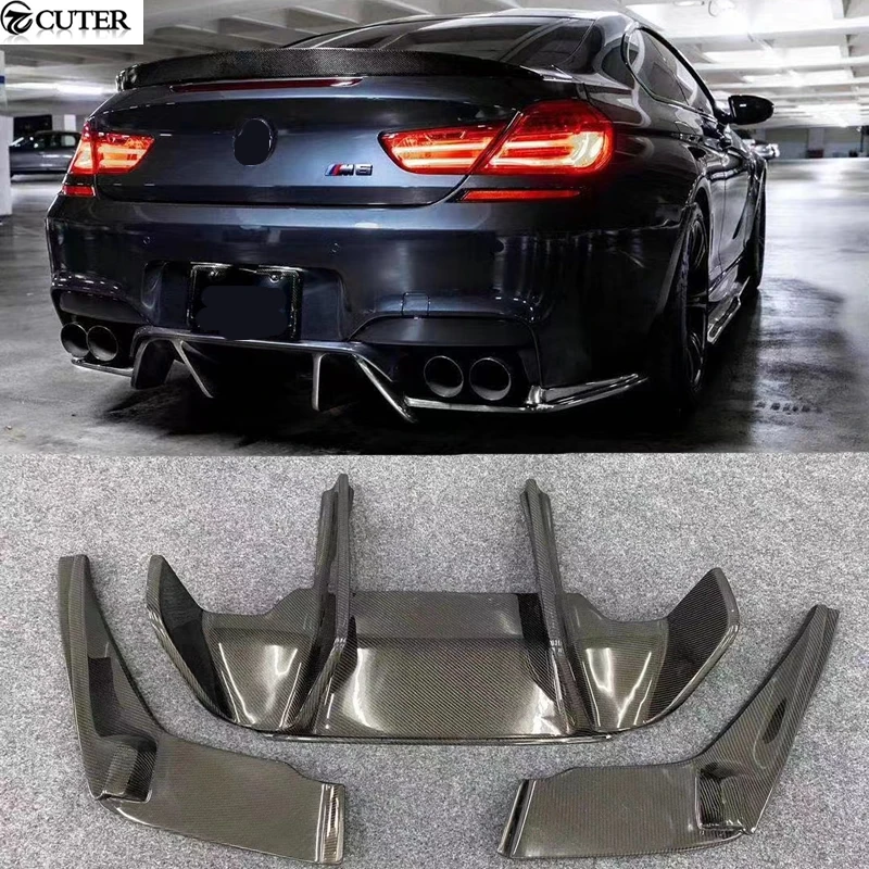 

F06 F12 F13 M6 FD style Carbon Fiber Car Rear Bumper Lip Rear Bumper Diffuser for Bmw M6 11-17