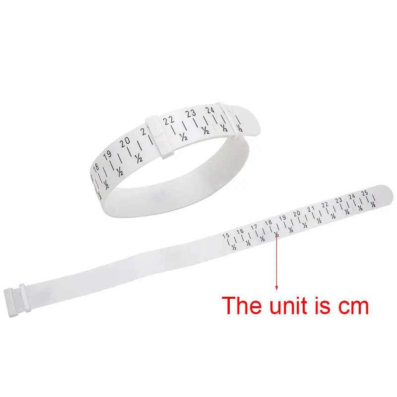 1pcs Plastic Bracelet Bangle Sizer Gauge Wristband Measuring for Diy Jewelry Making Tools Accessories Equipment Length 15-25cm