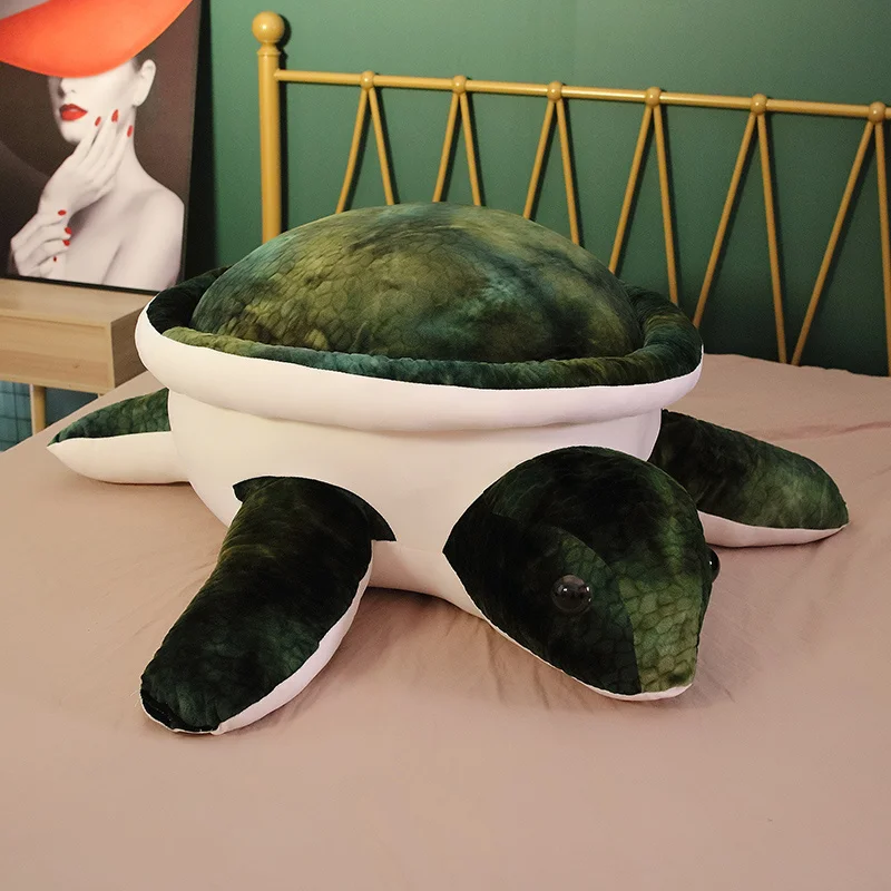 35-80Cm Grote Knuffel Mooie Kleurrijke Schildpad Zachte Knuffel Kussen Zachte Zeeschildpadden Poppen Voor Kinderen gift