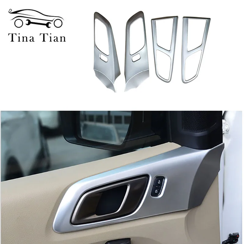 Fit  for Ford Ranger Everest Endeavor 2015 2016 2017 2018 2019 4 pieces Interior Door Handle Bowl Frame Decorator Cover