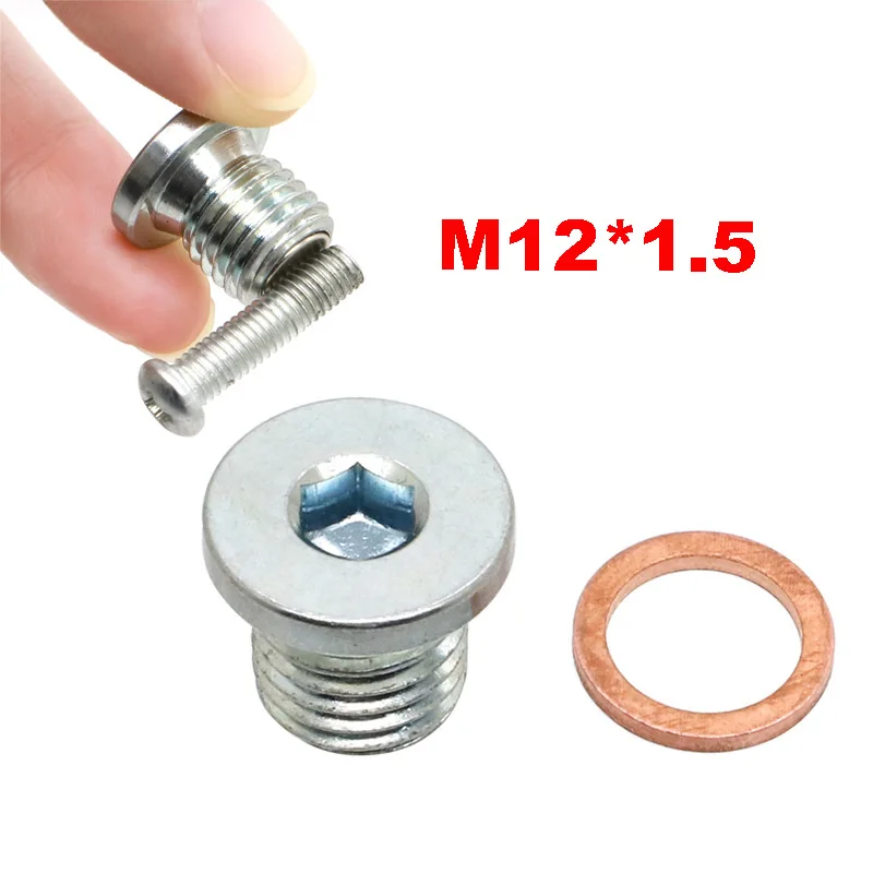 Śruba spustowa oleju silnikowego M12x1.5 z mocnym magnesem i podkładką do Polaris RZR Sportsman Ranger # Śruba spustowa oleju 7052306