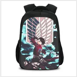 Mochila escolar de Anime Attack On Titan para niños y adolescentes, bolso de hombro de dibujos animados, mochilas escolares