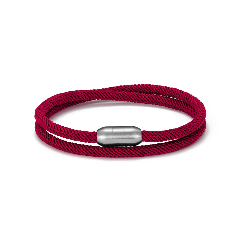 MKENDN-pulsera de supervivencia para hombre y mujer, brazalete de cuerda de emergencia para acampar al aire libre, hebilla deportiva con imán de acero inoxidable