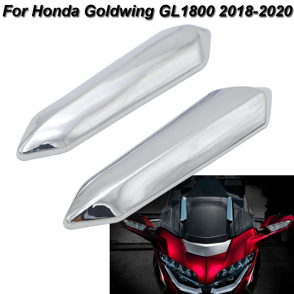 Housses de pare-brise chromées décoratives, garniture d'accent pour motos Honda Goldwing GL1800 2018 2019 2020