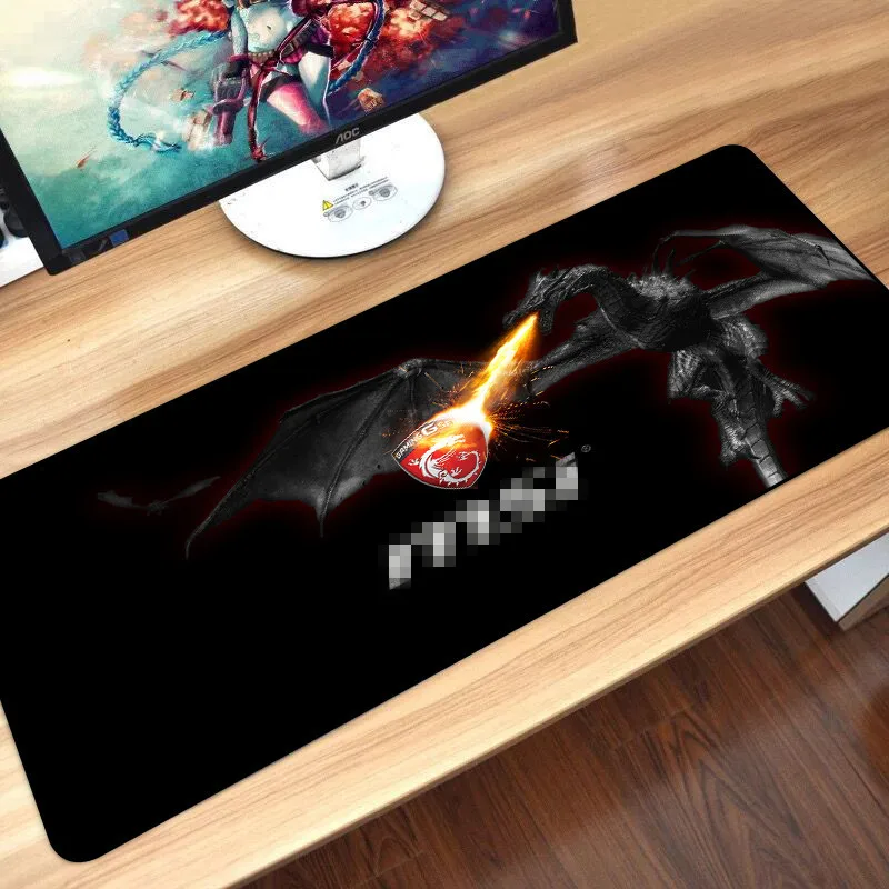 80*30cm Gaming Mouse Pad Large XL Dragon Computer Mousepad Gamer Natural Rubber Desk Mat for Keyboard  Anti-Slip Speed Version