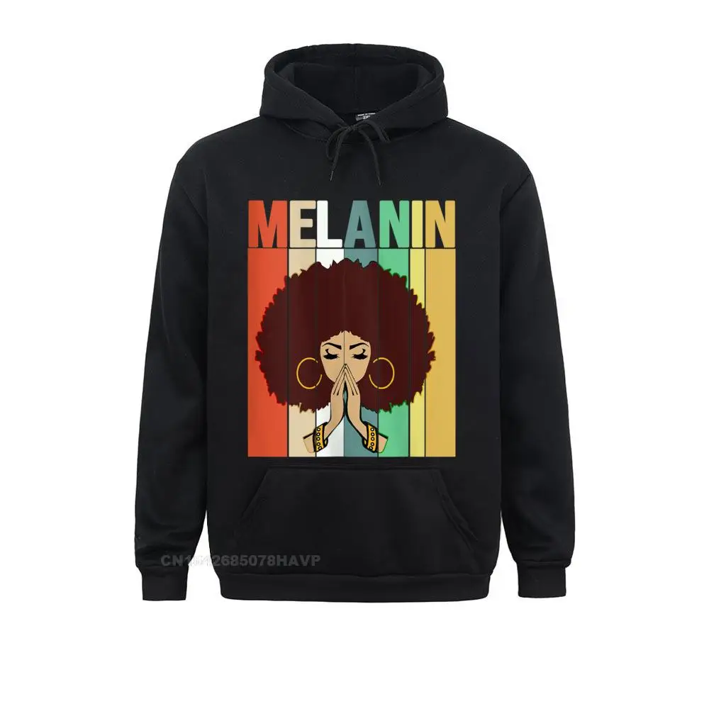 Casual Womens Cute Melanin Vintage Retro Black Afro Natural Hair Queen Hoodie Men Sweatshirts Popular Autumn Hoodies Sportswears