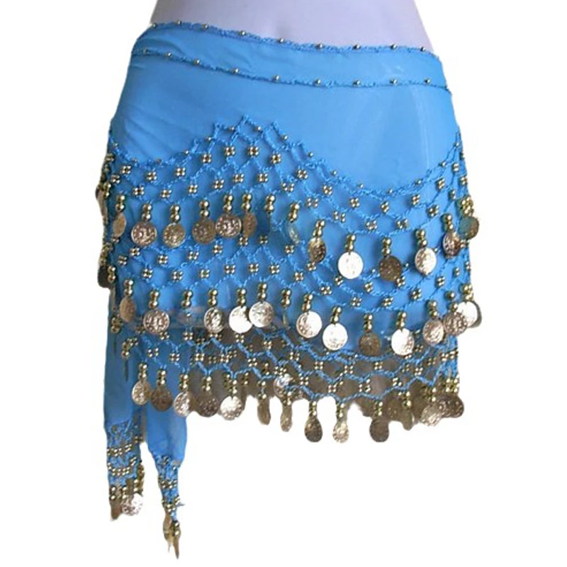 Wholesale Belly Dance Hip Scarf For Women 128 coins GOLD & SILVER COINS