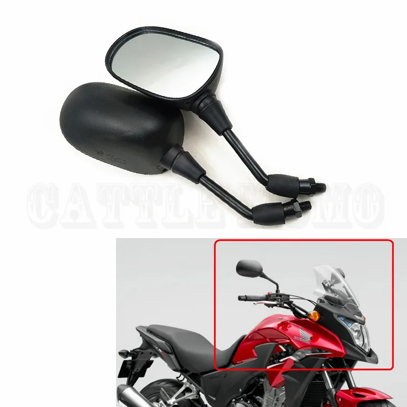 Motorcycle 10mm Rear View Mirrors For Honda CB400X CB400F CB500F CB500X CB 400X 400F 500F 500X