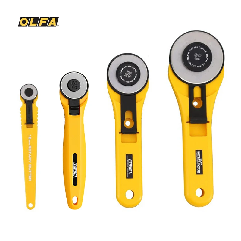 olfa rotary cutter RTY-1/G 28MM / RTY-2/G 45MM / RTY-3/G 60MM / RTY-4 18MM Rotary Cutter Knife Multipurpose Utility