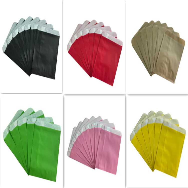 Bolsa de papel kraft para regalo de dulces, embalaje de alimentos, suministros de boda, decoración de fiesta de cumpleaños, bolsa pequeña para aperitivos, 50/100 Uds.
