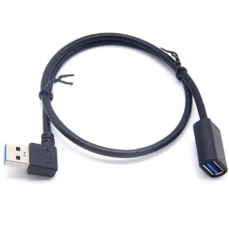 USB3.0 ارتفاعا وانخفاضا واليسار واليمين 90 درجة تمديد الحبل الذكور إلى الإناث USB3.0 كابل الكمبيوتر ربط شبكة بطاقة U القرص