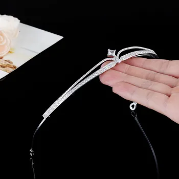 CC 머리띠 크라운 티아라, 여성용 웨딩 헤어 액세서리, 공주 머리 장식, 패션 쥬얼리, DIY 헤어웨어, HG742