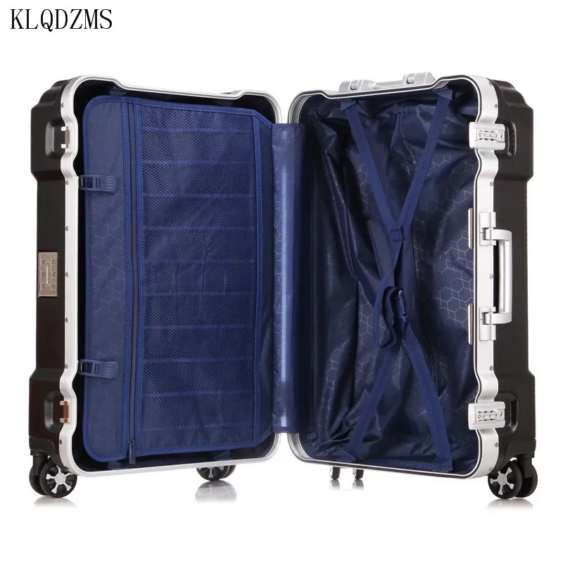 KLQDZMS-equipaje de mano con ruedas giratorias y portavasos portátil, Maleta de viaje de negocios personalizada, 20 ", 24", 29 pulgadas, PC