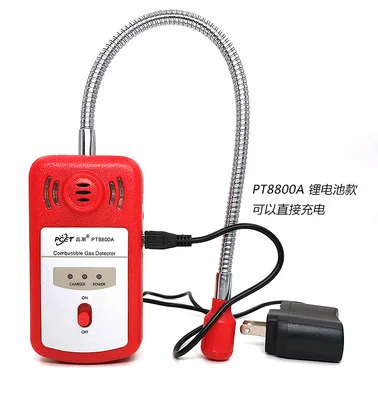 Analizador de Gas con alarma, Detector de fugas de Gas combustible portátil, analizador de gases, probador de detección de sonido-Luz, alarma