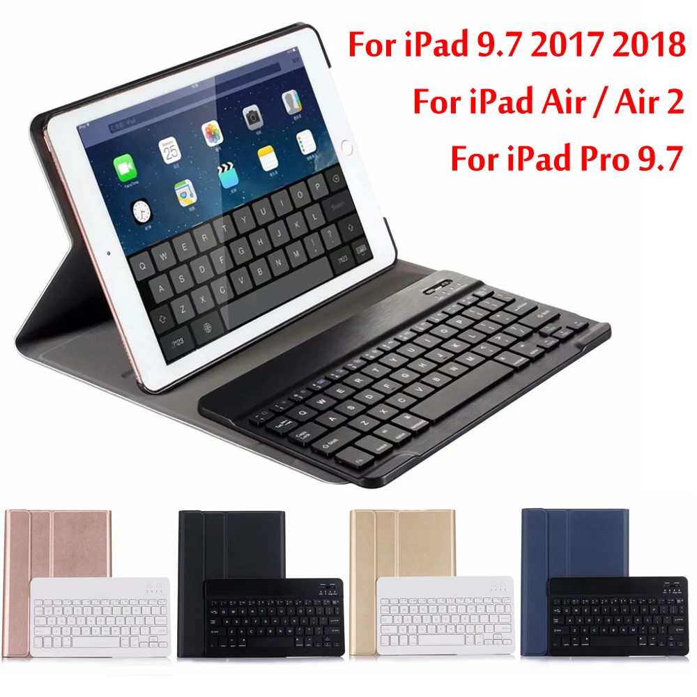 

Умный чехол с Bluetooth клавиатурой для IPad 9,7 2017 2018 5-го 6-го поколения, чехол для IPad Air / Air 2 / Pro 9,7, чехол для планшета