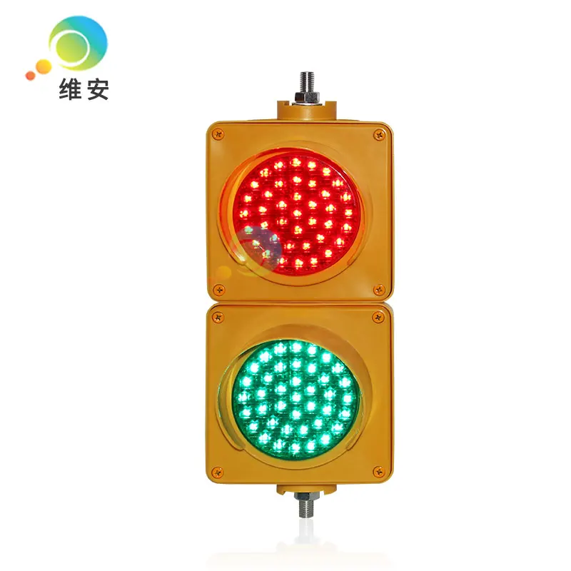 

Yellow Housing Customized Traffic Signal Light, Colored Lens, Red and Green, DC 12V, DC24V, AC85-265V, 100mm, for Sale