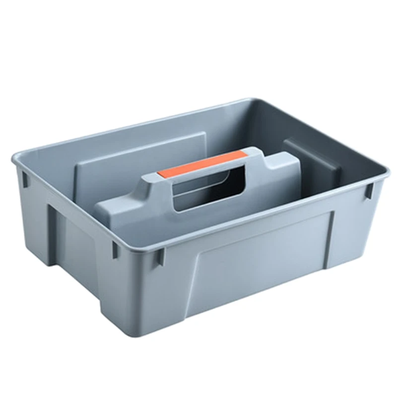 2 Dividers Tool Storage Box Portable Plastic Hardware Toolbox with Handle Home A0KF