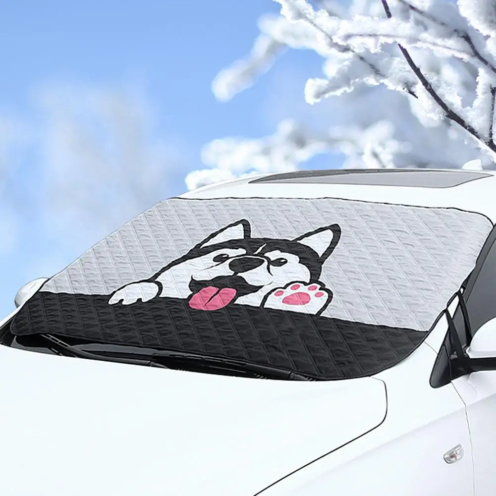 Car Exterior Protection Snow Blocked Car Snow Cover Ice Protector Visor Sun Shade Front Windshield Cover Block S hields For Cars