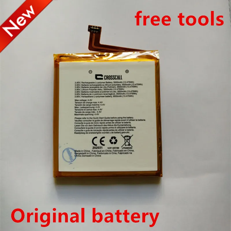 

100% new original 3.85V 3500mAh LPN385350 Battery For CROSSCALL TREKKER X3 Built-in Li-ion bateria with tracking number