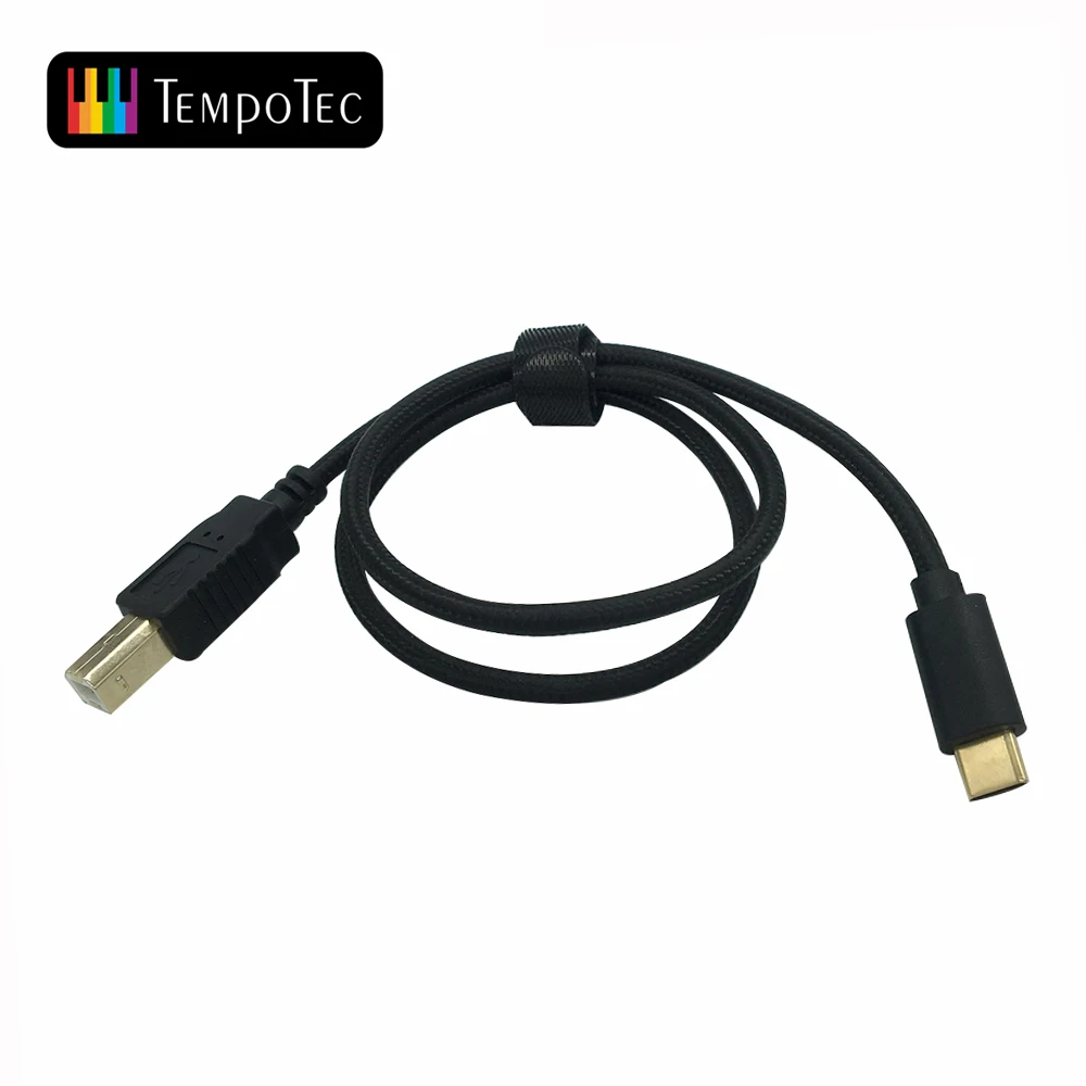 Cabo TempoTec OTG, Tipo C para USB B, Jack de entrada e saída de sinal, Preto Comprimento 60cm