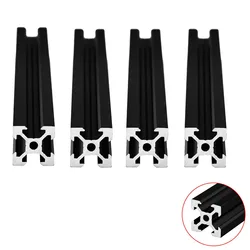 4pcs/lot BLACK 2020 V-slot European Standard Anodized Aluminum Profile Extrusion Linear Rail for CNC 3D Printer