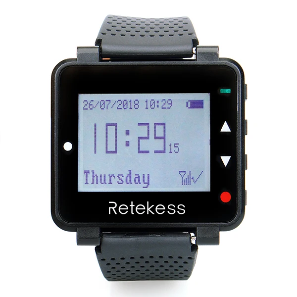 Retekess T128 Restaurant Pager Drahtlose Kellnerrufsystem 2 Uhr Empfänger + 10 stücke T117 Ruftaste Für Cafe Klinik – Detail 18
