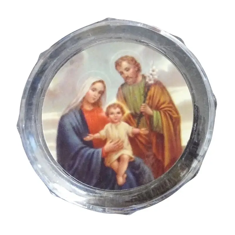 10pcs Plastic Storage Box for Round Beads Catholic Rosary Cross Religious Necklace Jewelry Bracelets M68E