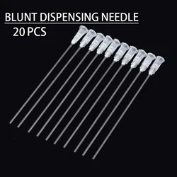 10/20pcs 100MM Glue Syringe Needle Tips White Stainless Steel Blunt Dispensing Needles For Gluing Filling Ink Oil Welding Flux